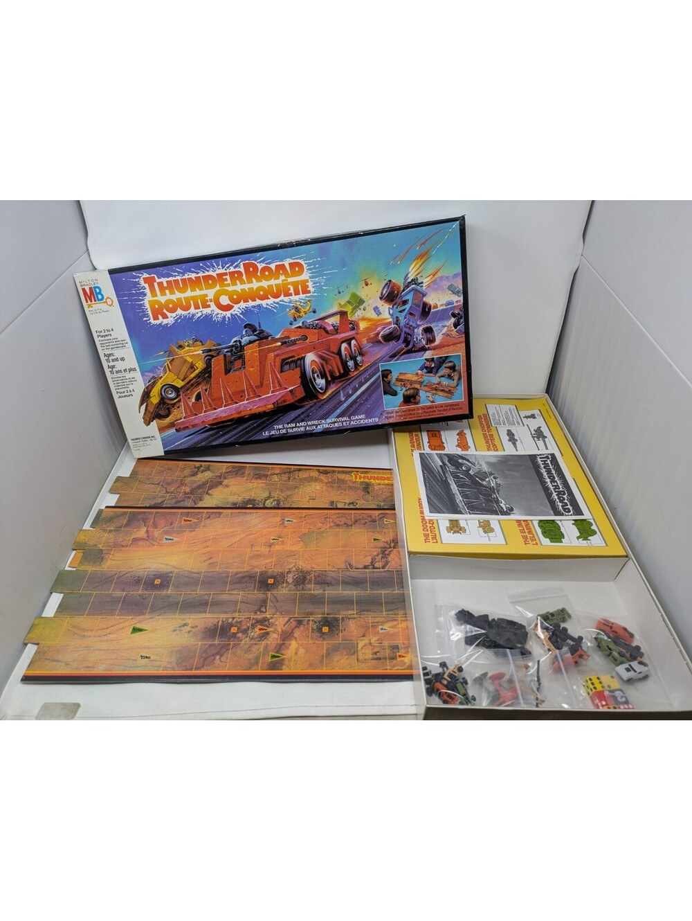 Thunder Road Complete Vintage Board Game by Milton Bradley (1986)